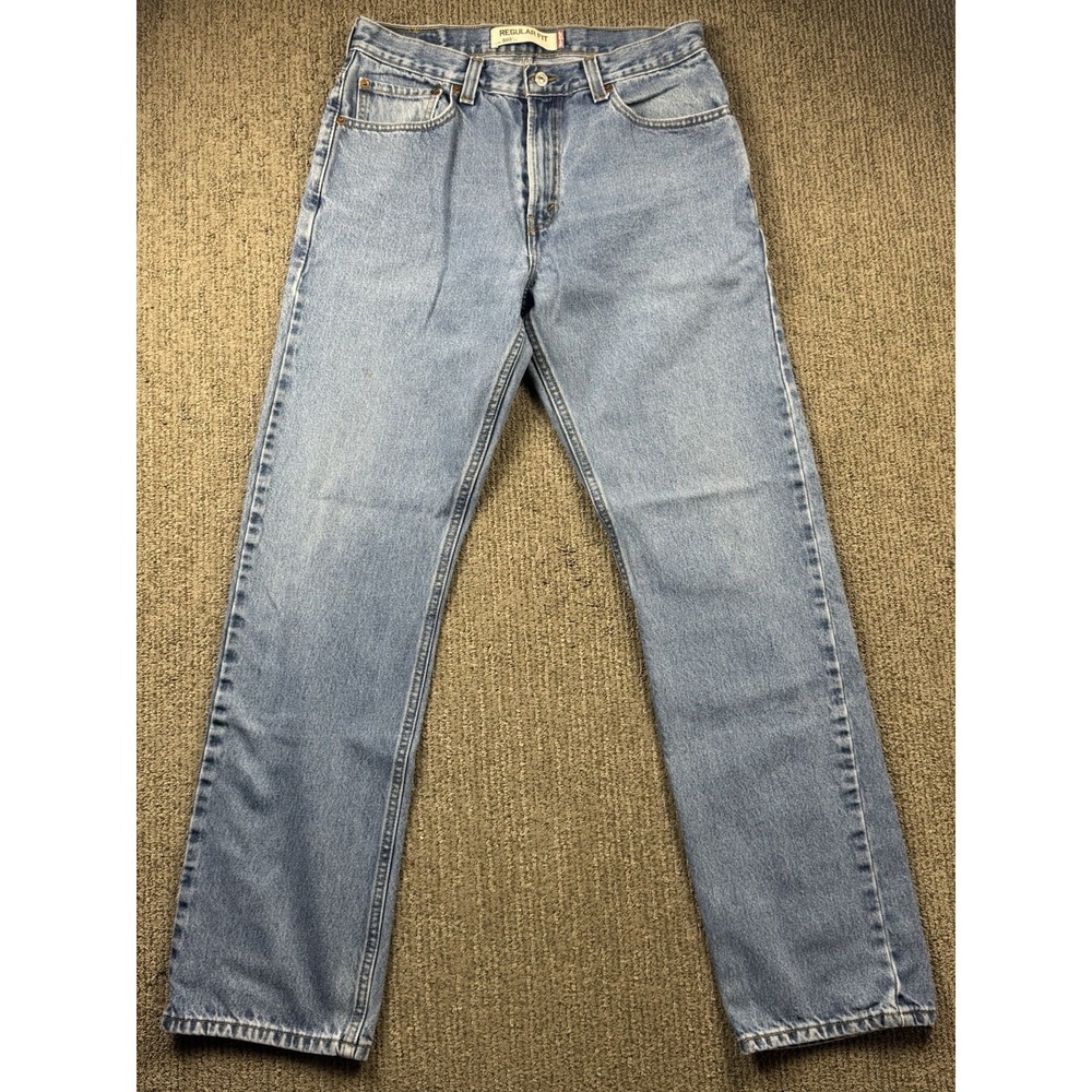 VTG Levis 505 Mens 33x34 Regular Fit Zip Fly Jeans 100% Cotton Denim Egypt